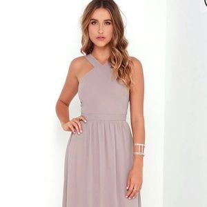 AIR OF ROMANCE TAUPE MAXI DRESS